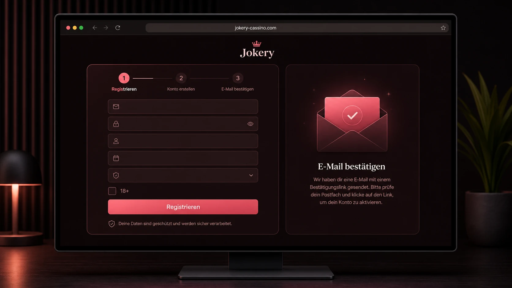 Jokery Casino Registrierung vor dem Login